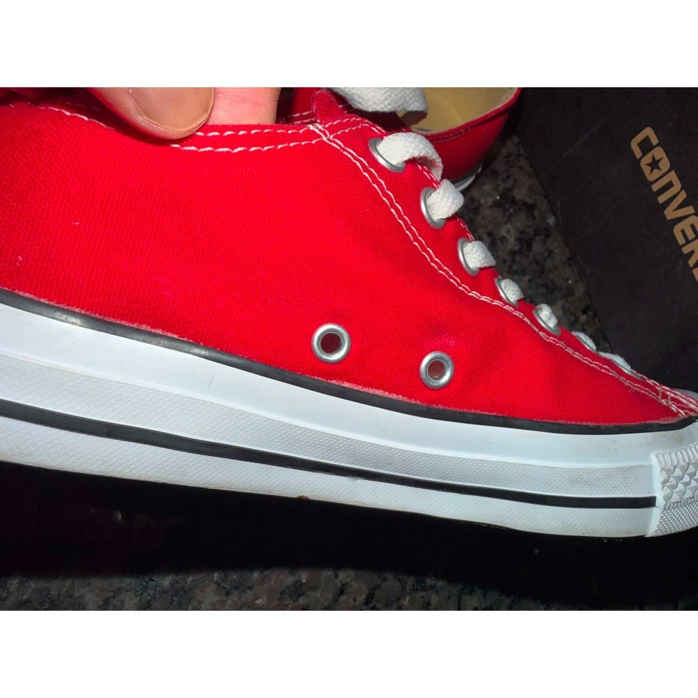 Converse Chuck Taylor All Star Ox Red Canvas Low Top Sneakers M9696 Womens 10.5 - Picture 5 of 8